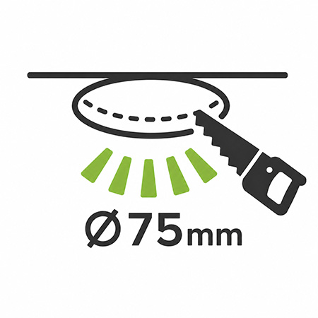 LED Einbaustrahler 75mm Deckenausschnitt