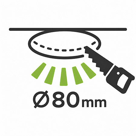 LED Einbaustrahler 80mm Deckenausschnitt