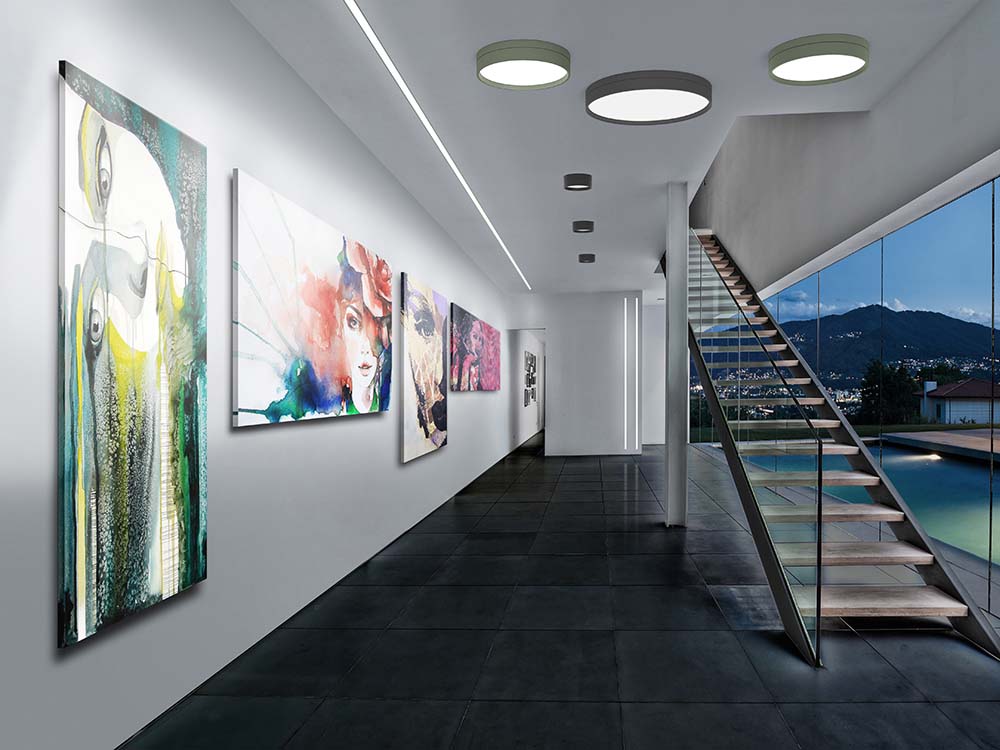 Professionelle Galeriebeleuchtung mit LED Strahlern
