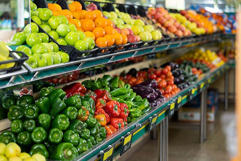 Obst- und Gem�sebeleuchtung f�r frische Warenpr�sentation